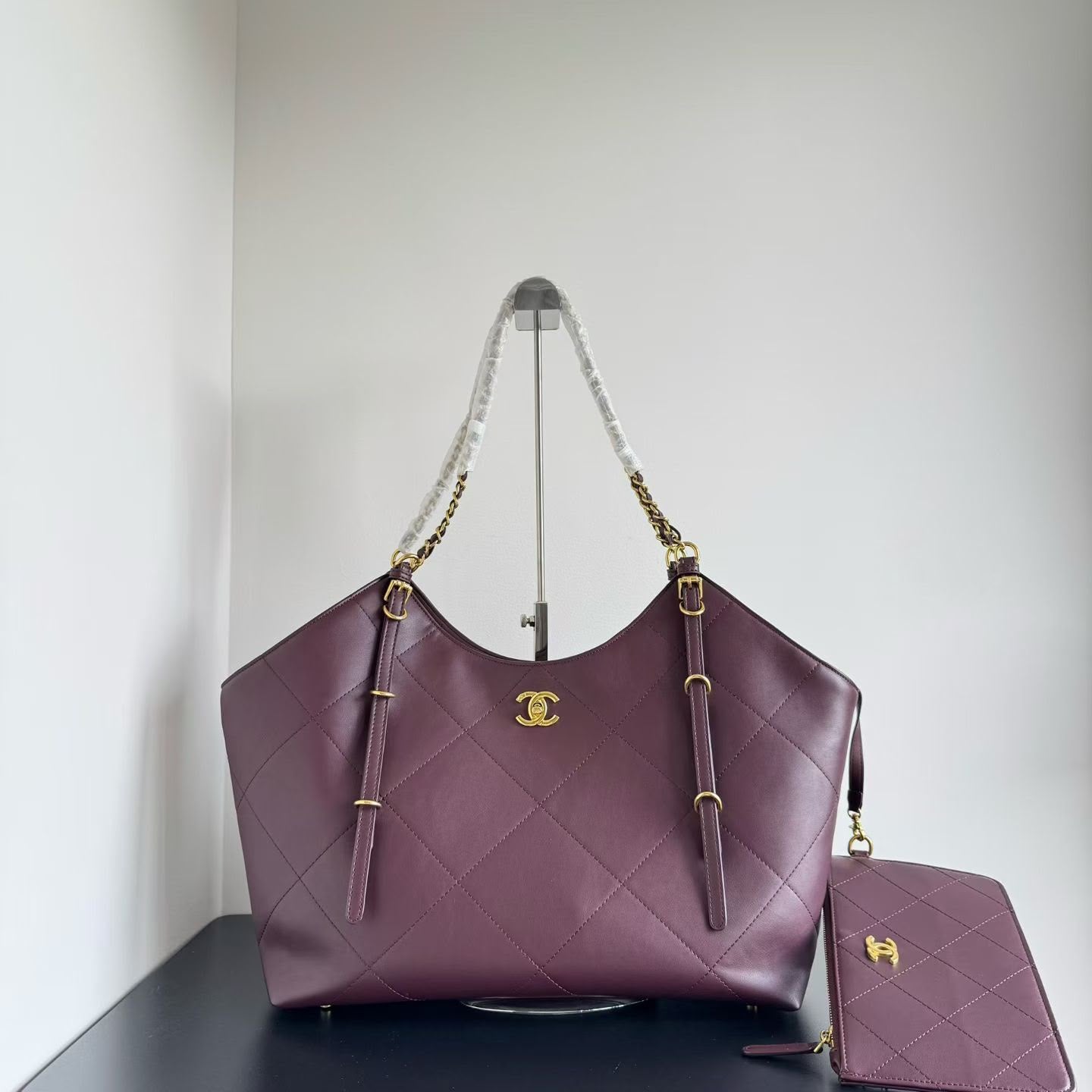 CHANEL Hobo Tote with Pouch 44 cm