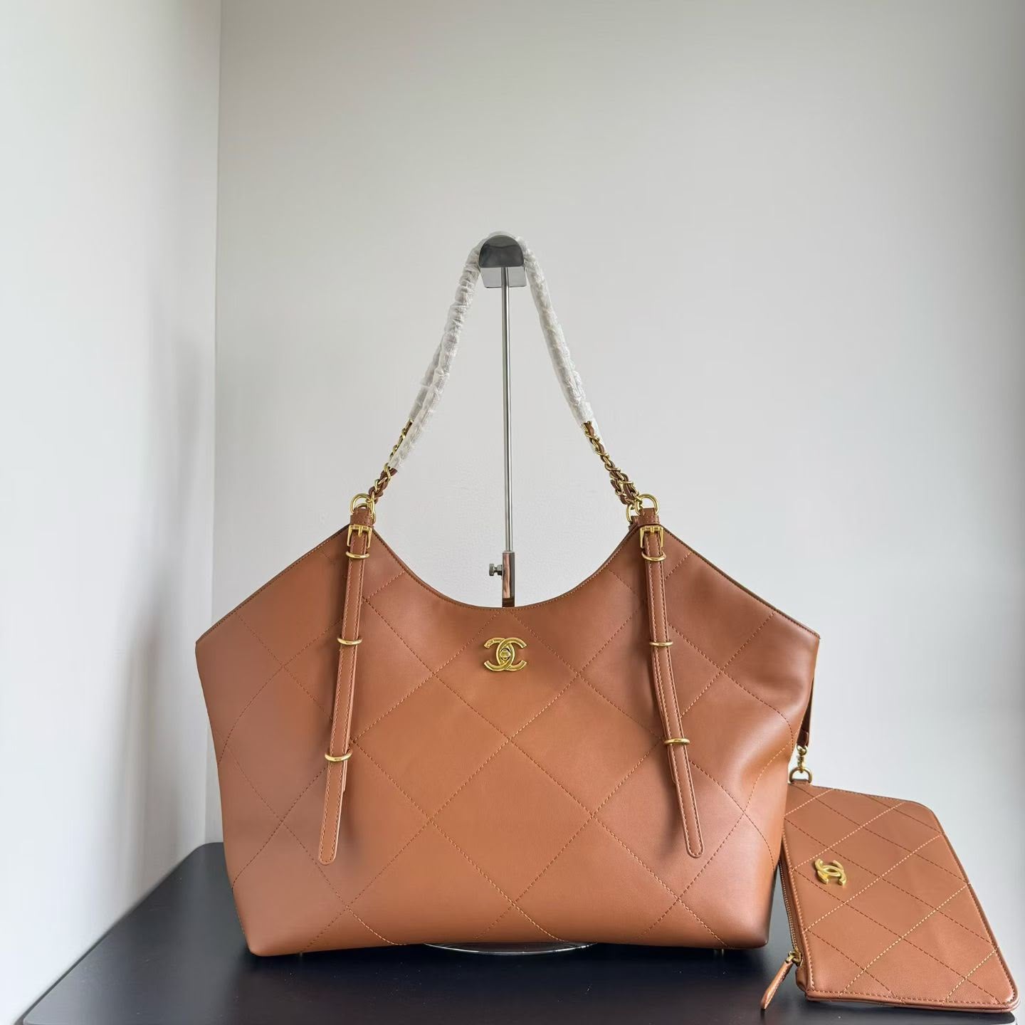 CHANEL Hobo Tote with Pouch 44 cm