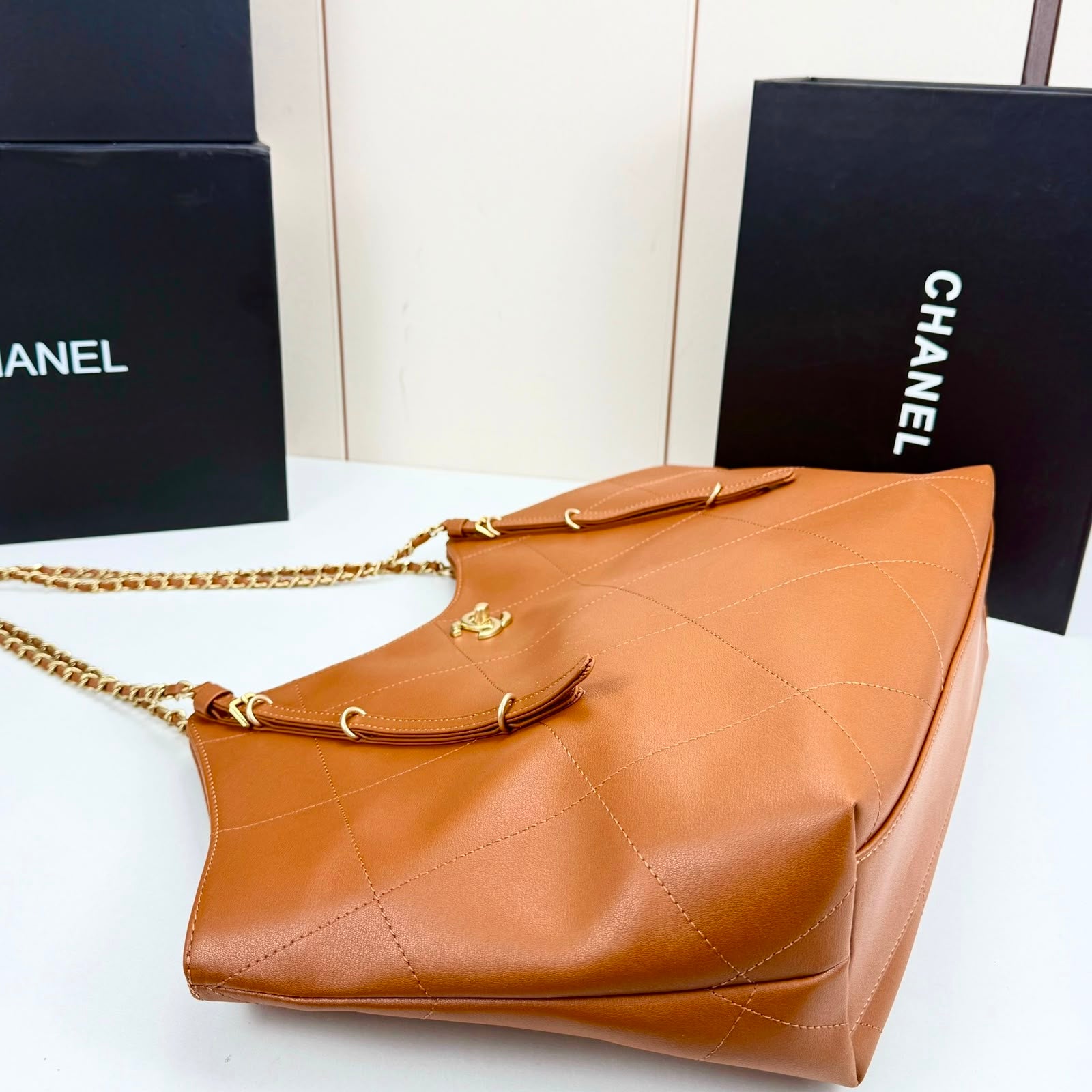 CHANEL Hobo Tote with Pouch 44 cm