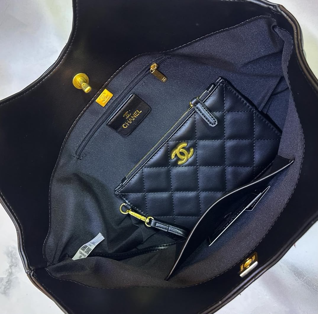 CHANEL Hobo Tote with Pouch 44 cm