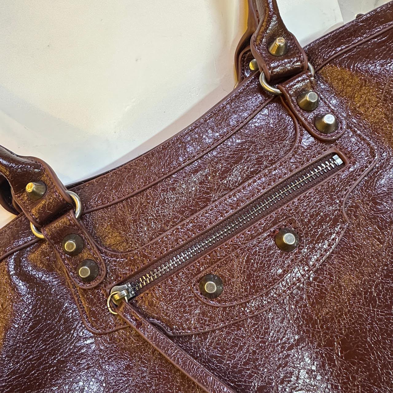 BALENCIAGA Studded Tote Bag 38 cm A+