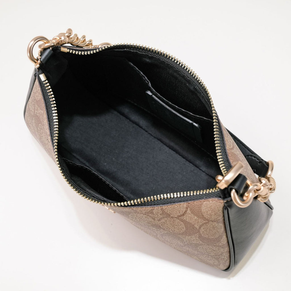 COACH Leather Chain Shoulder Bag 24cm