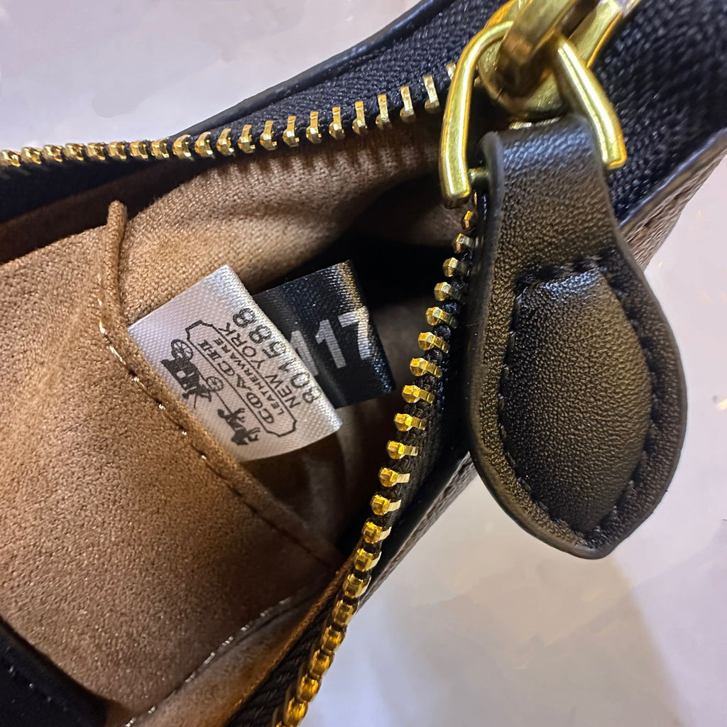 COACH Leather Chain Shoulder Bag 24cm