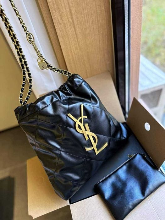 YSL Quilted Puffer Hobo Shoulder Bag 33cm