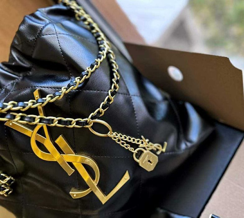 YSL Quilted Puffer Hobo Shoulder Bag 33cm