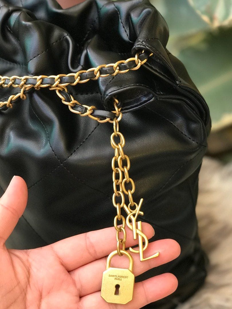 YSL Quilted Puffer Hobo Shoulder Bag 33cm