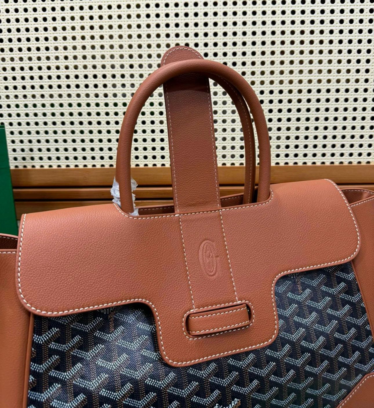 GOYARD Structured Monogram Top Handle Bag 33cm A+
