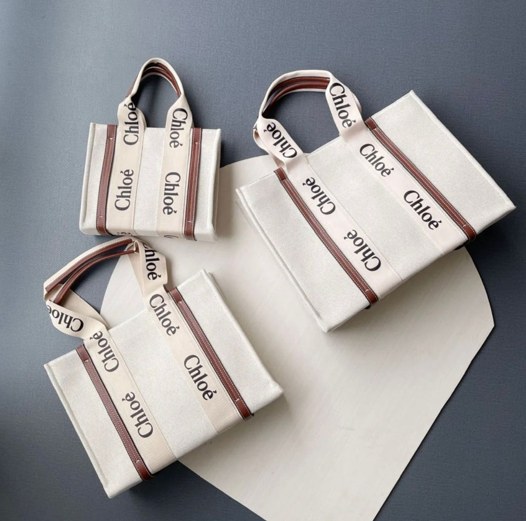 CHLOÉ Canvas Tote Bag 3 Sizes