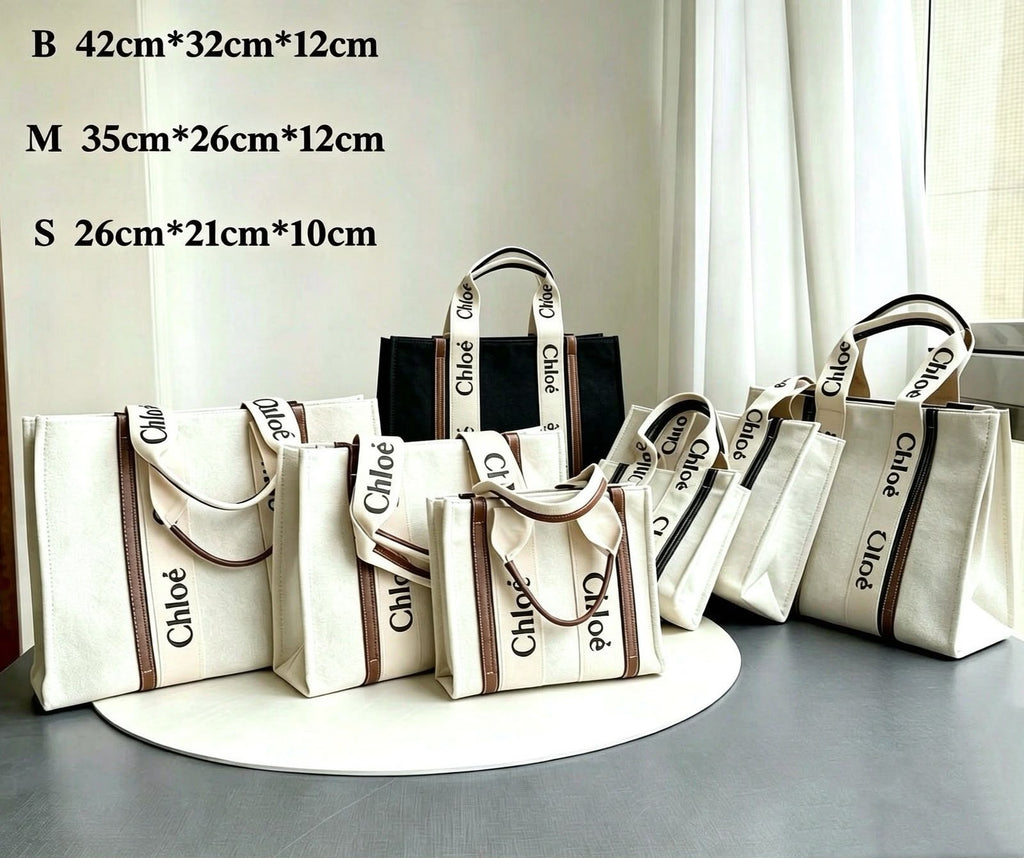 CHLOÉ Canvas Tote Bag 3 Sizes
