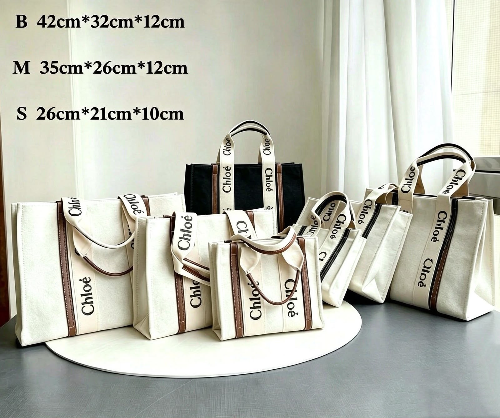 CHLOÉ Canvas Tote Bag 3 Sizes