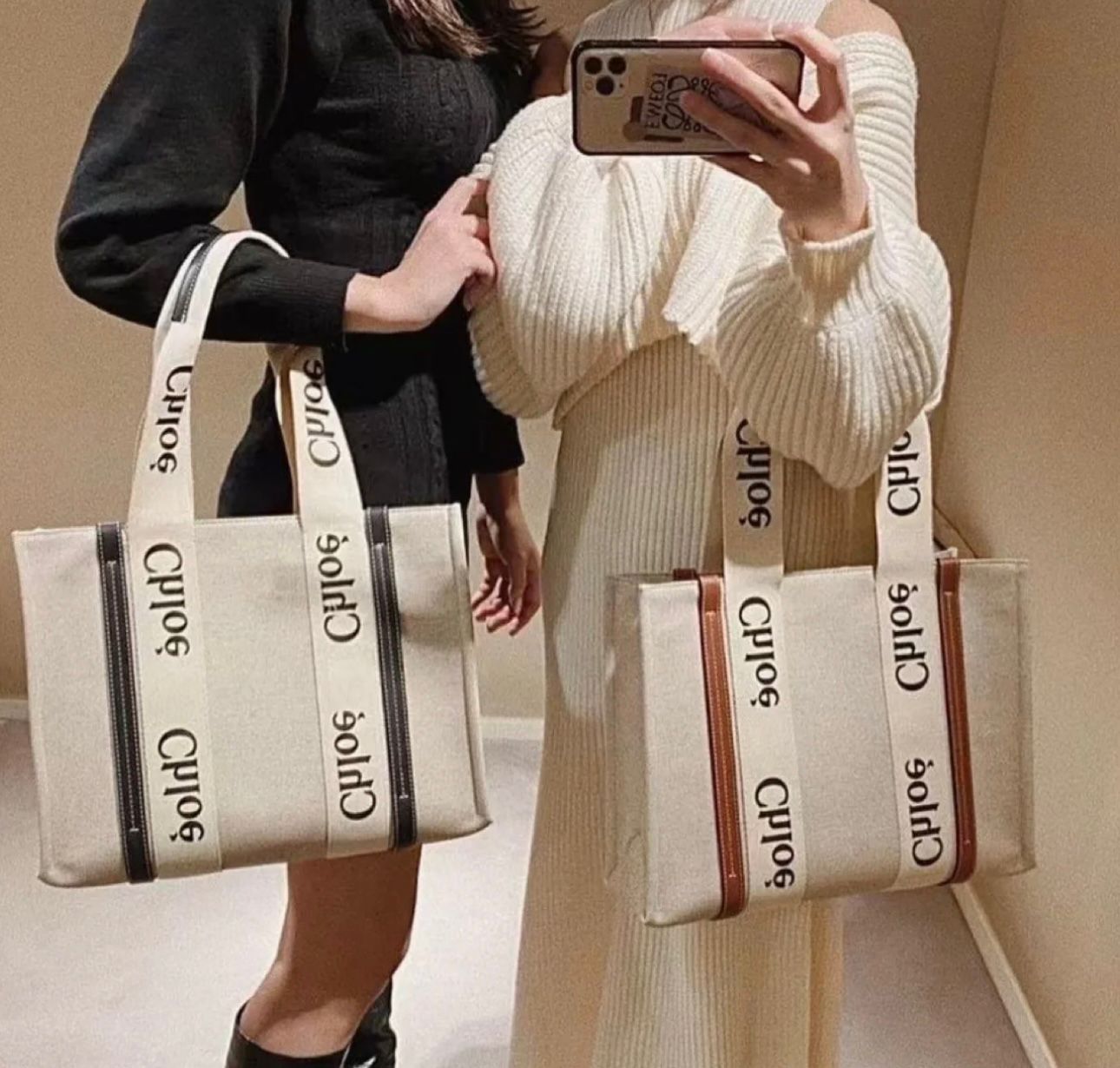 CHLOÉ Canvas Tote Bag 3 Sizes