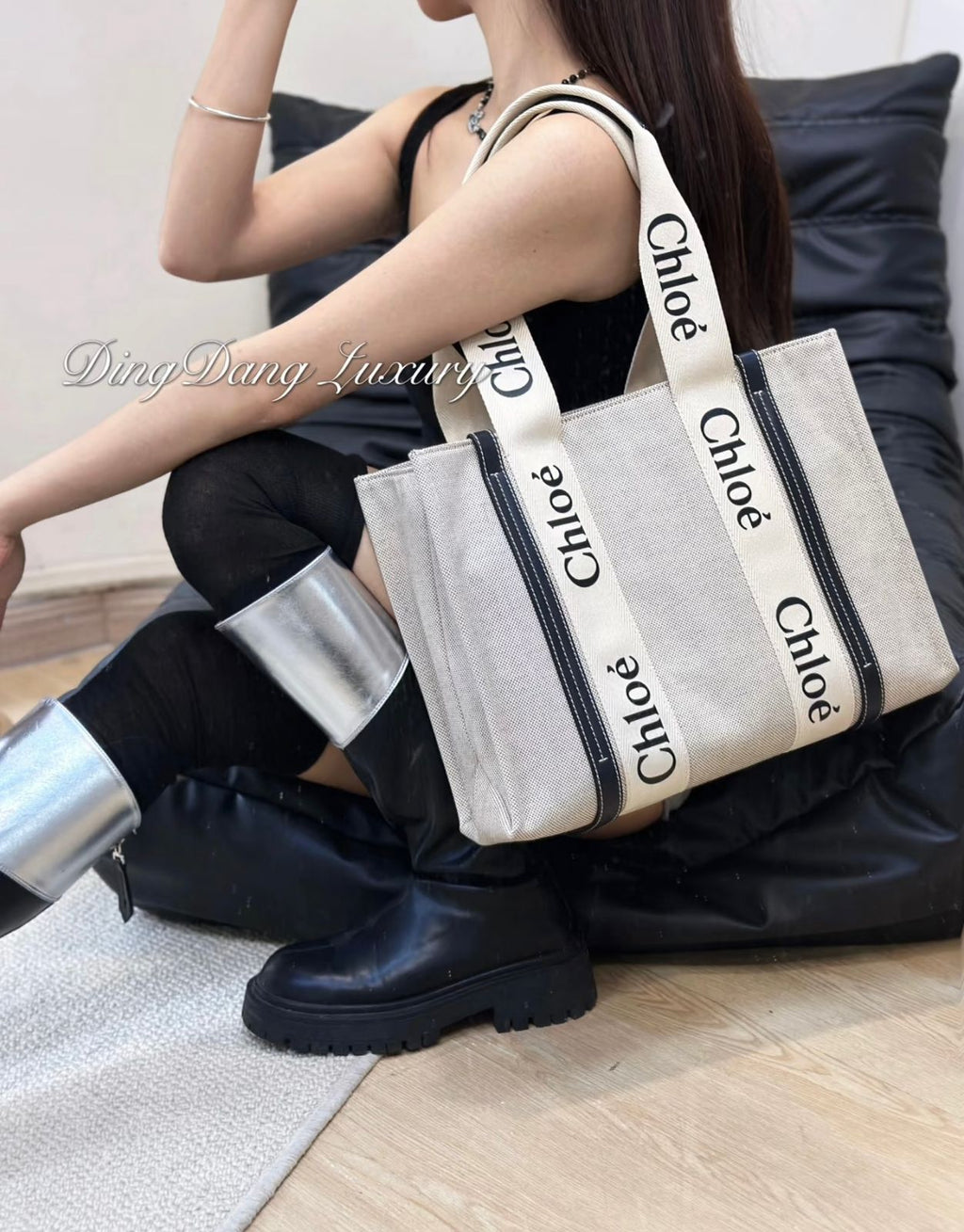 CHLOÉ Canvas Tote Bag 3 Sizes