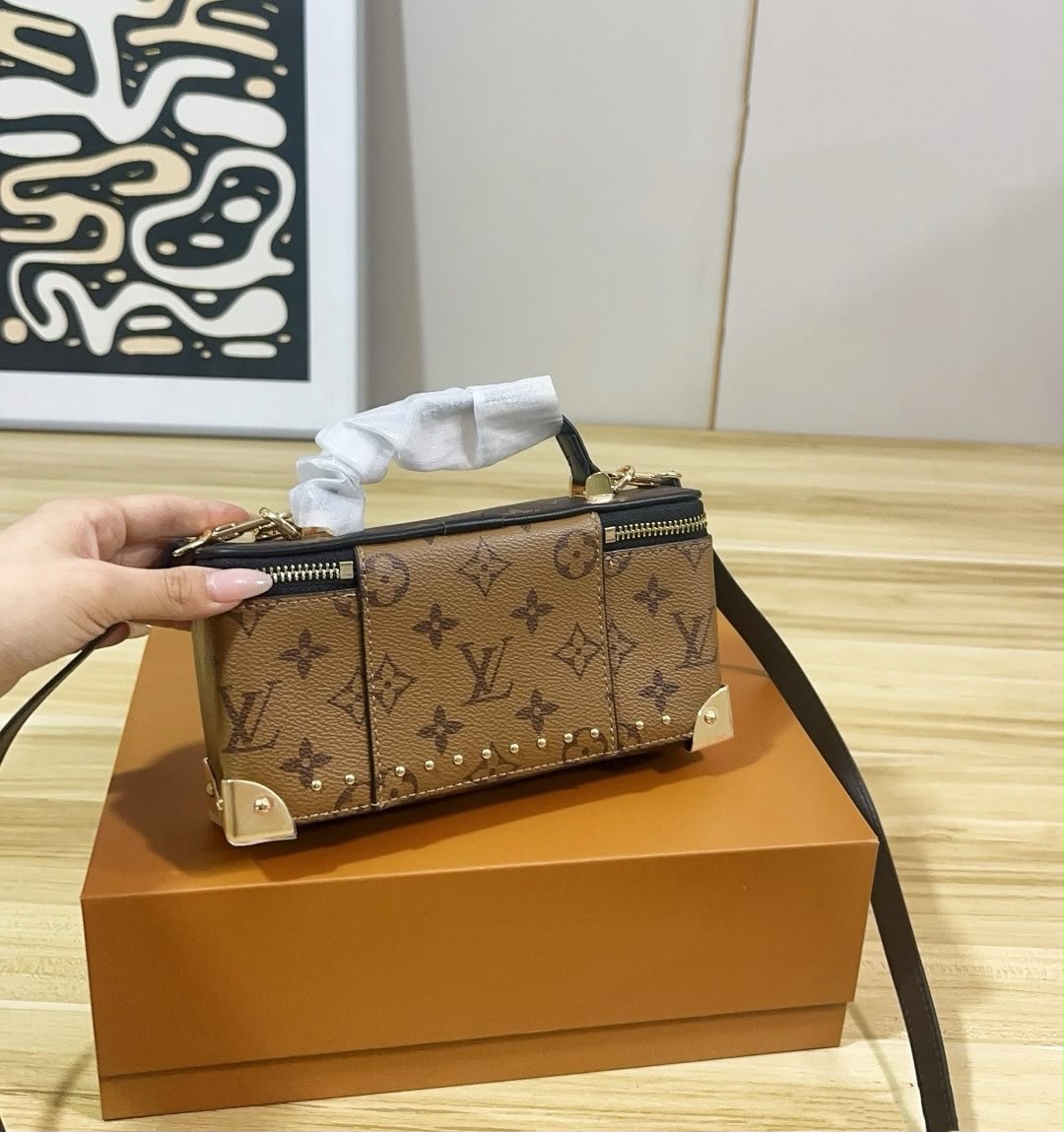 LV Vanity Trunk Bag 20cm A+