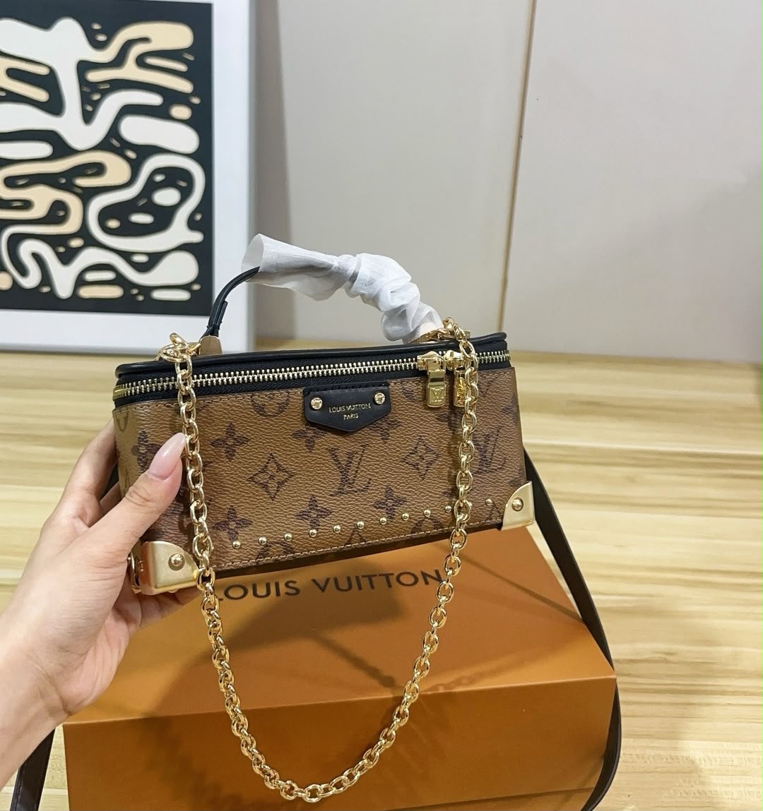 LV Vanity Trunk Bag 20cm A+