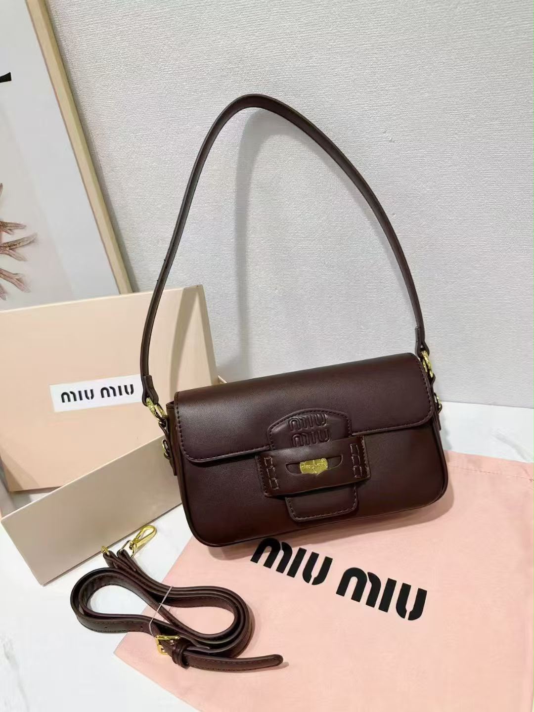 MIU MIU Structured Shoulder Bag 23cm