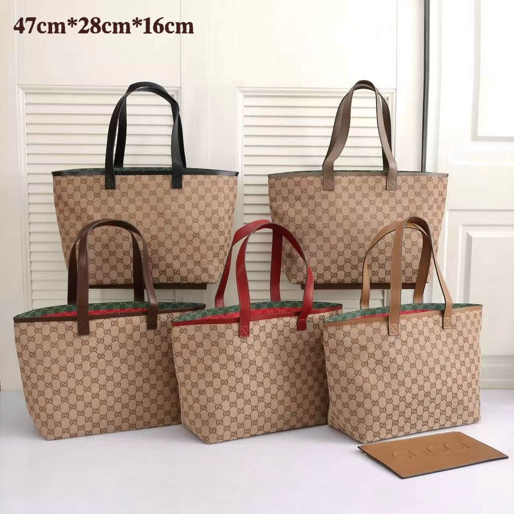 GUCCI GG Monogram Canvas Tote 47cm