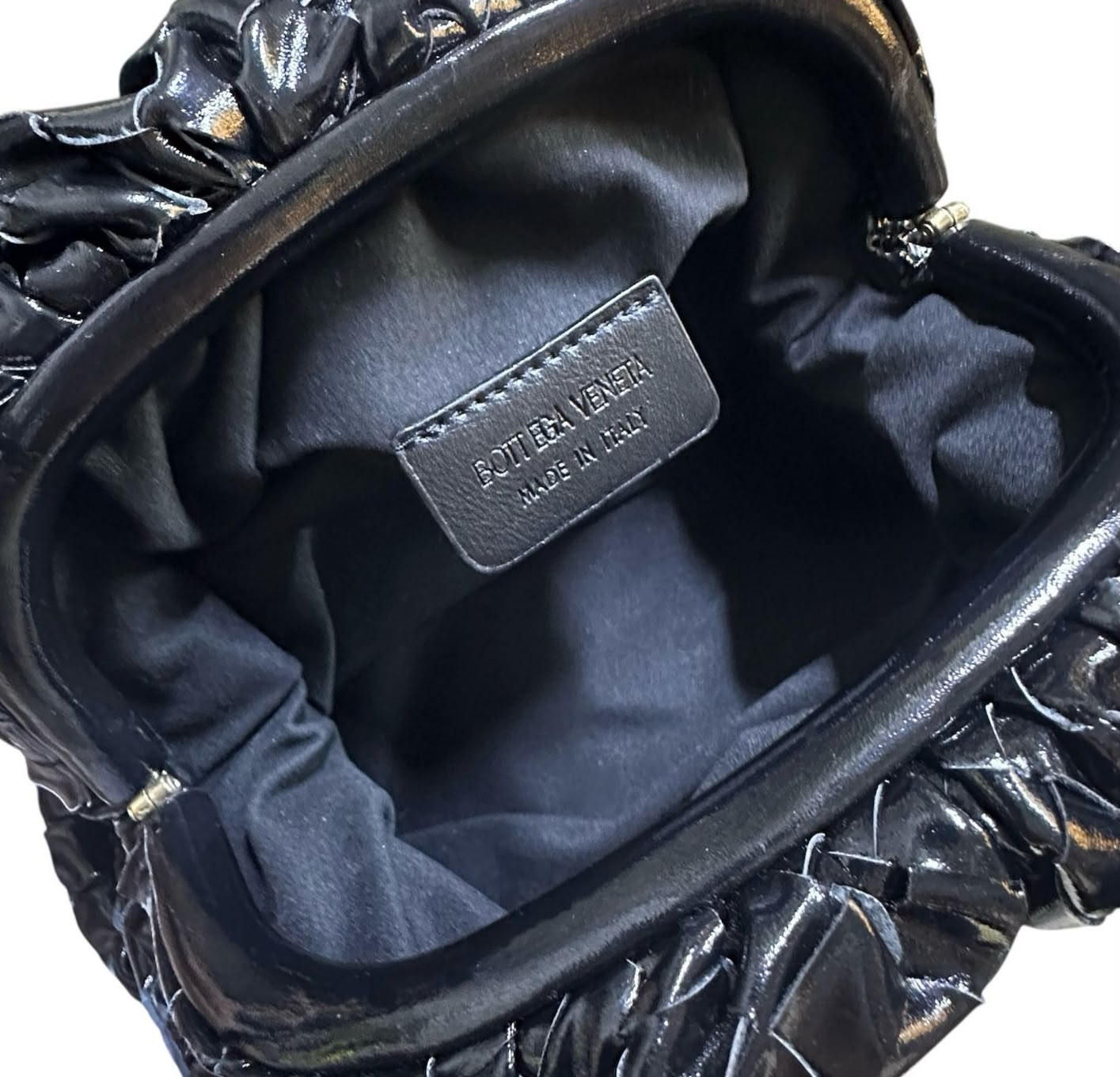 BOTTEGA Woven Metallic Shoulder Bag 24cm