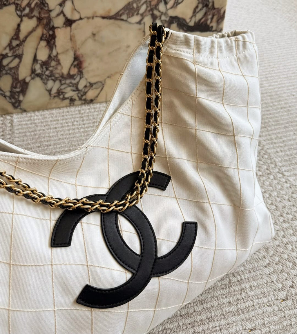 CHANEL Quilted Chain-Handle Tote 55cm A+