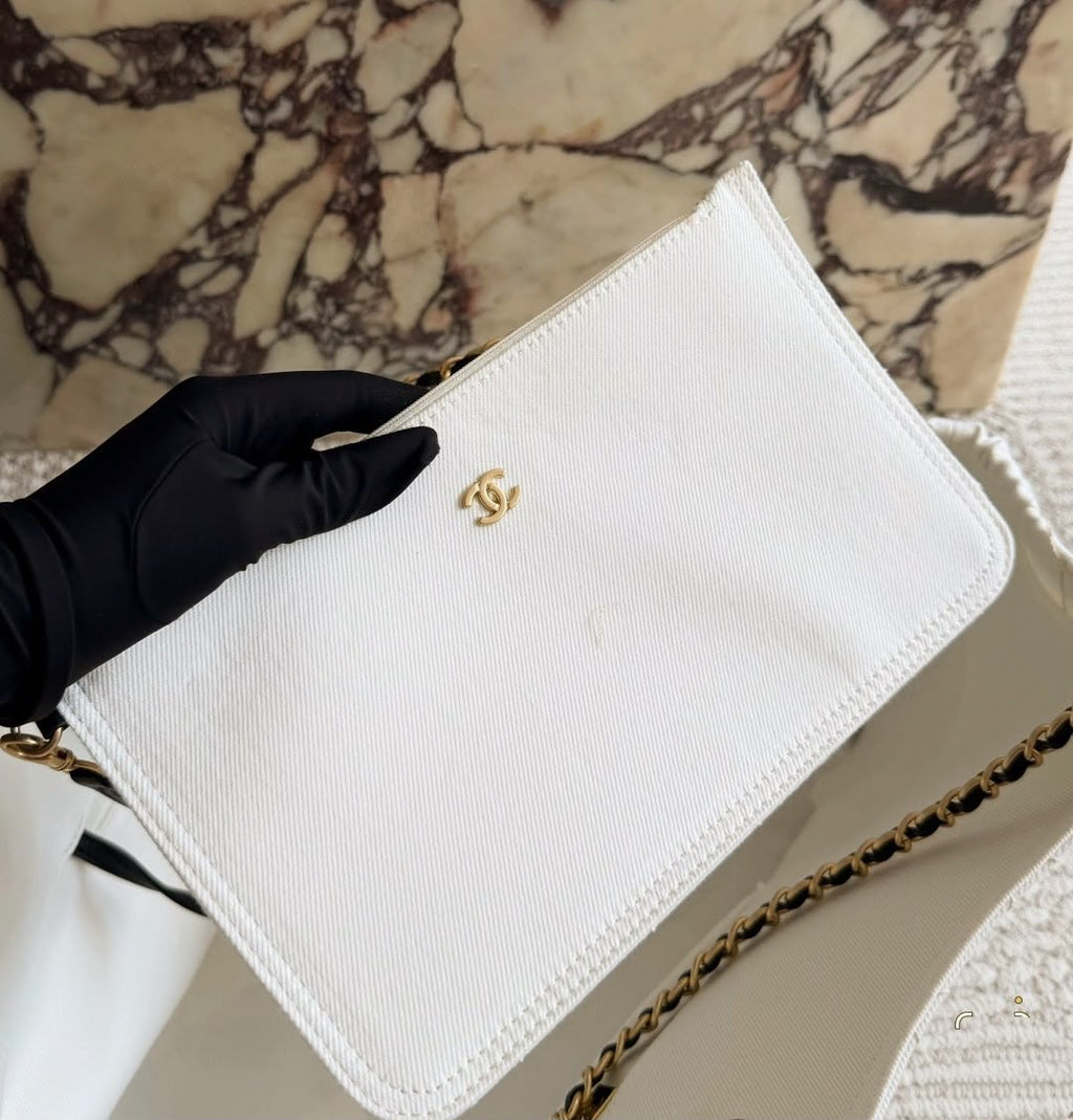CHANEL Quilted Chain-Handle Tote 55cm A+