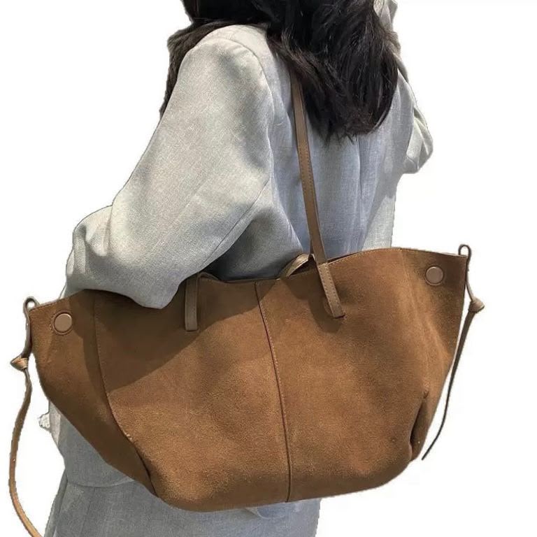 POLÈNE Large Suede Tote 56cm A+