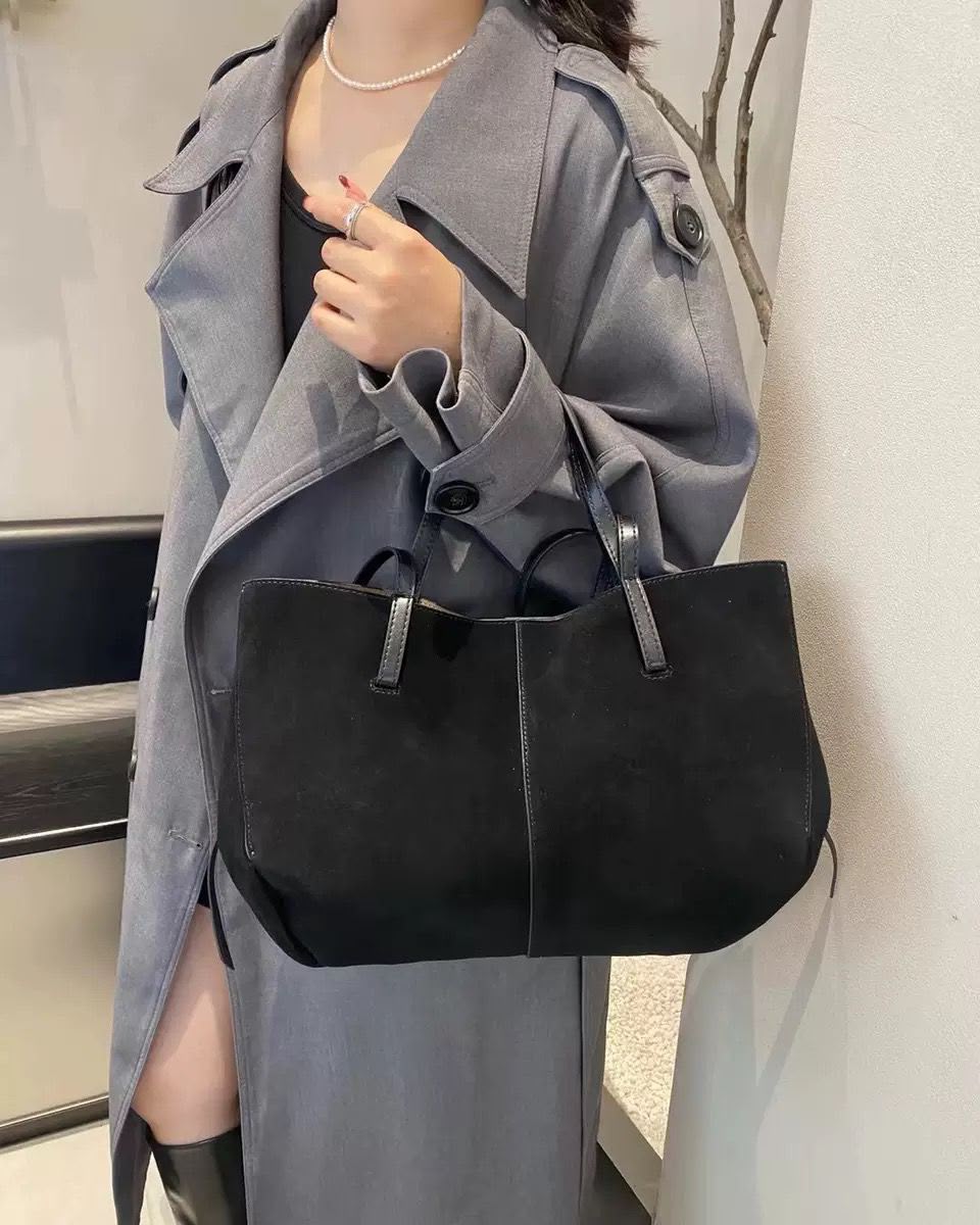 POLÈNE Large Suede Tote 56cm A+