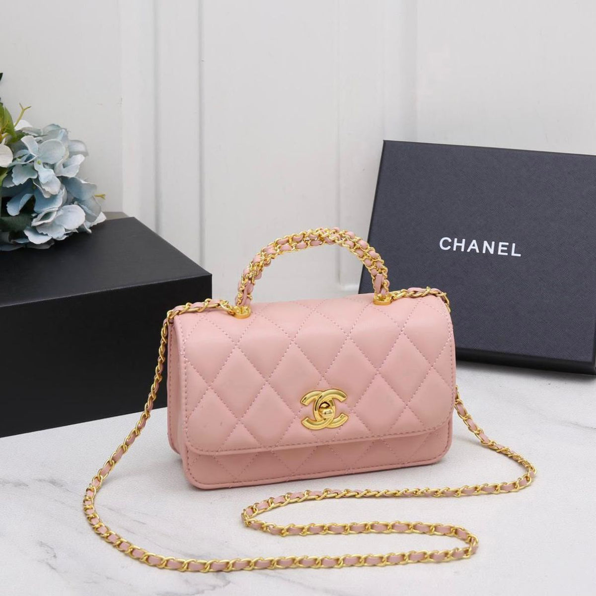 CHANEL Top Handle Shoulder Bag  20 cm