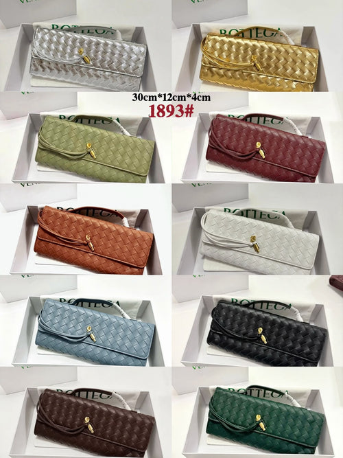 BOTTEGA Woven Envelope Clutch Bag — 30 cm | 10 Colors With Box