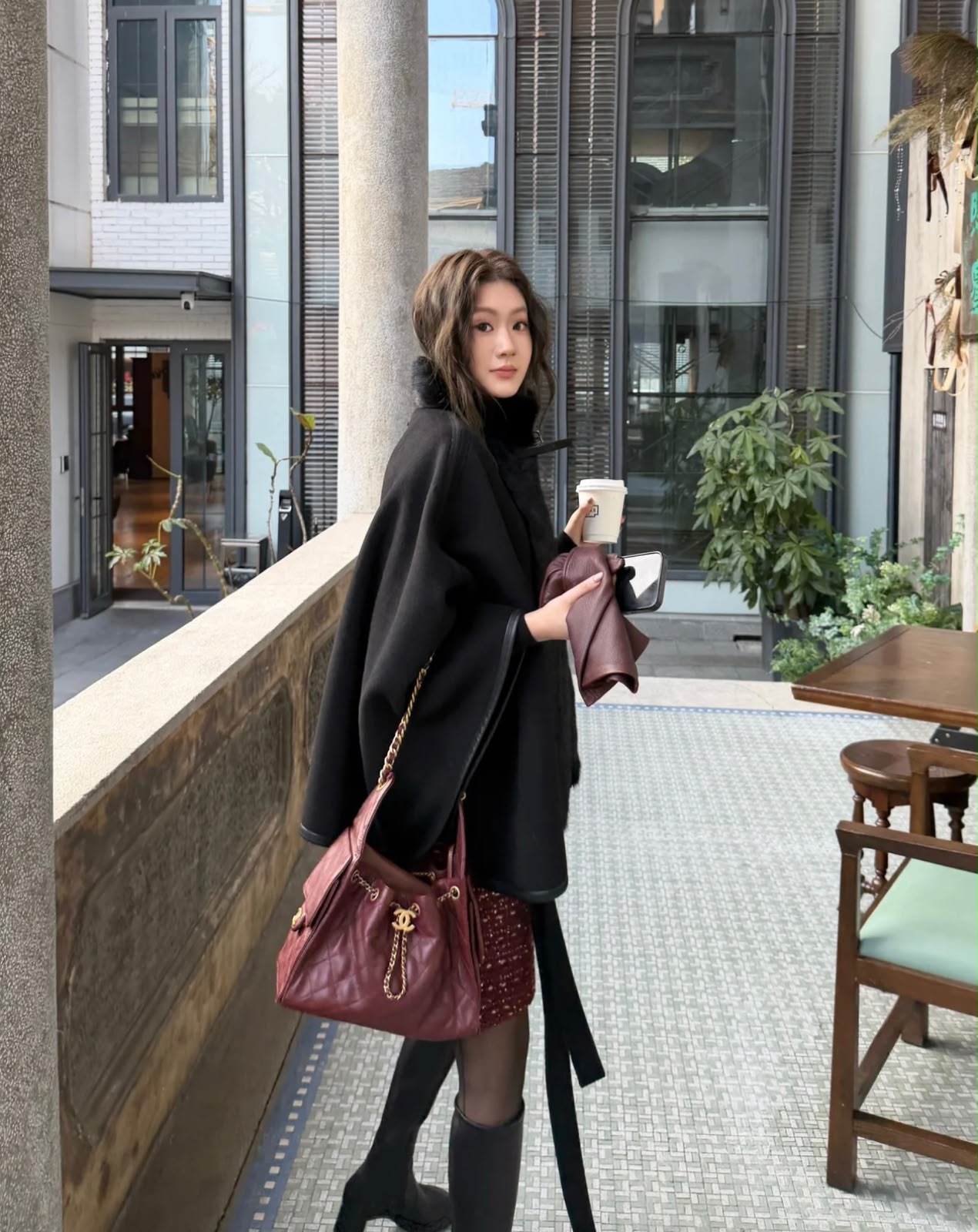 CHANEL Drawstring Bucket Bag 26cm
