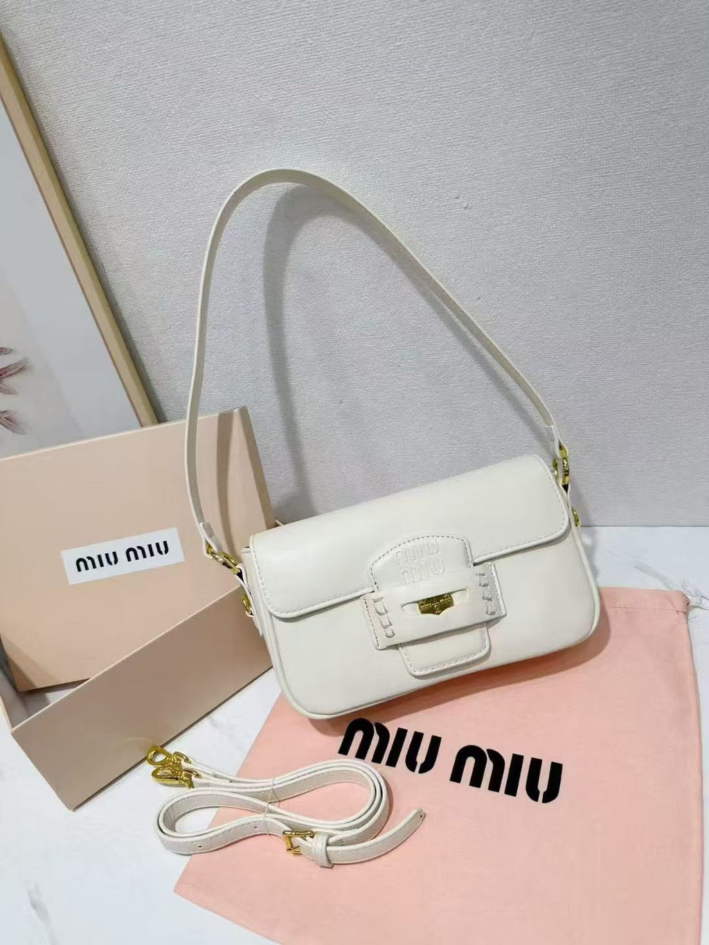 MIU MIU Structured Shoulder Bag 23cm