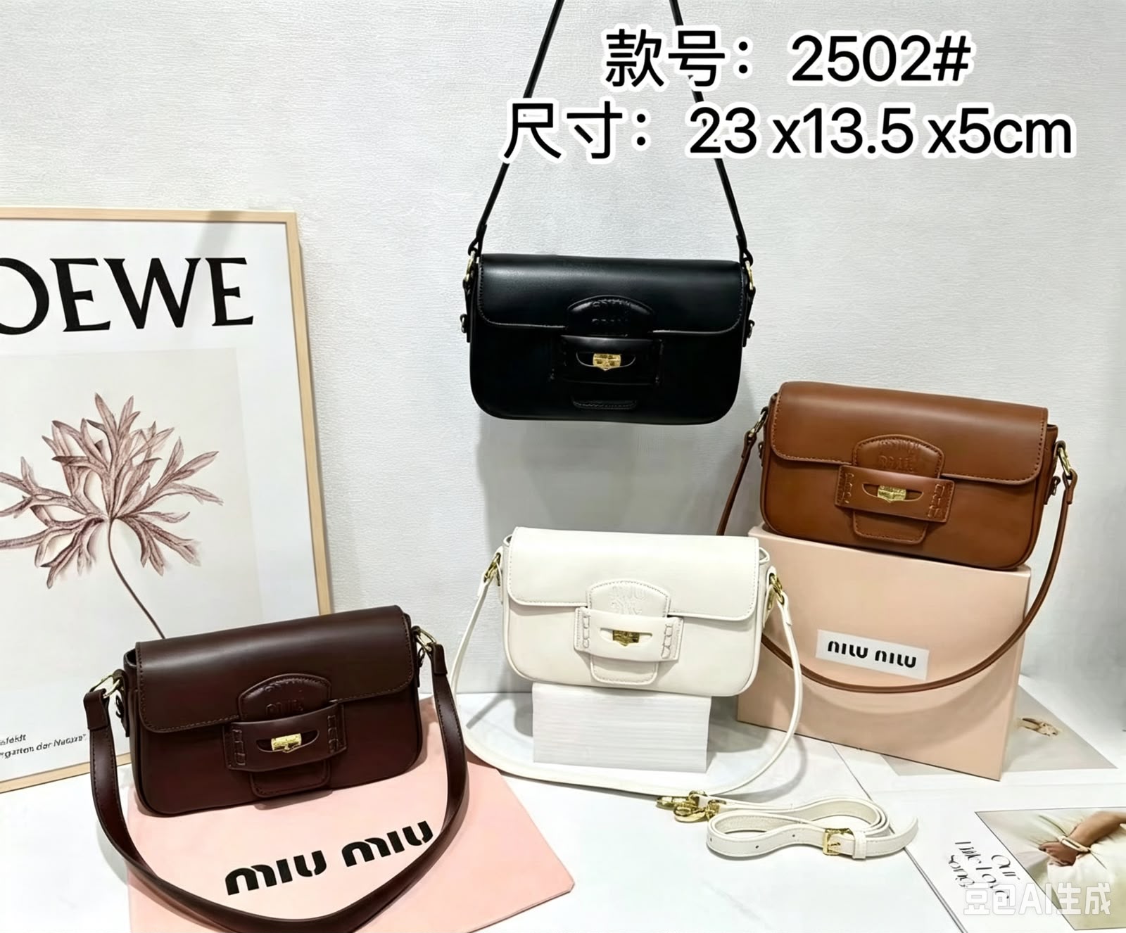 MIU MIU Structured Shoulder Bag 23cm