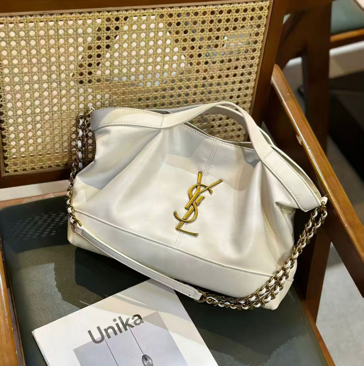 SAINT LAURENT Matelassé Shoulder Bag — 40 cm | Multiple Colors Without Box