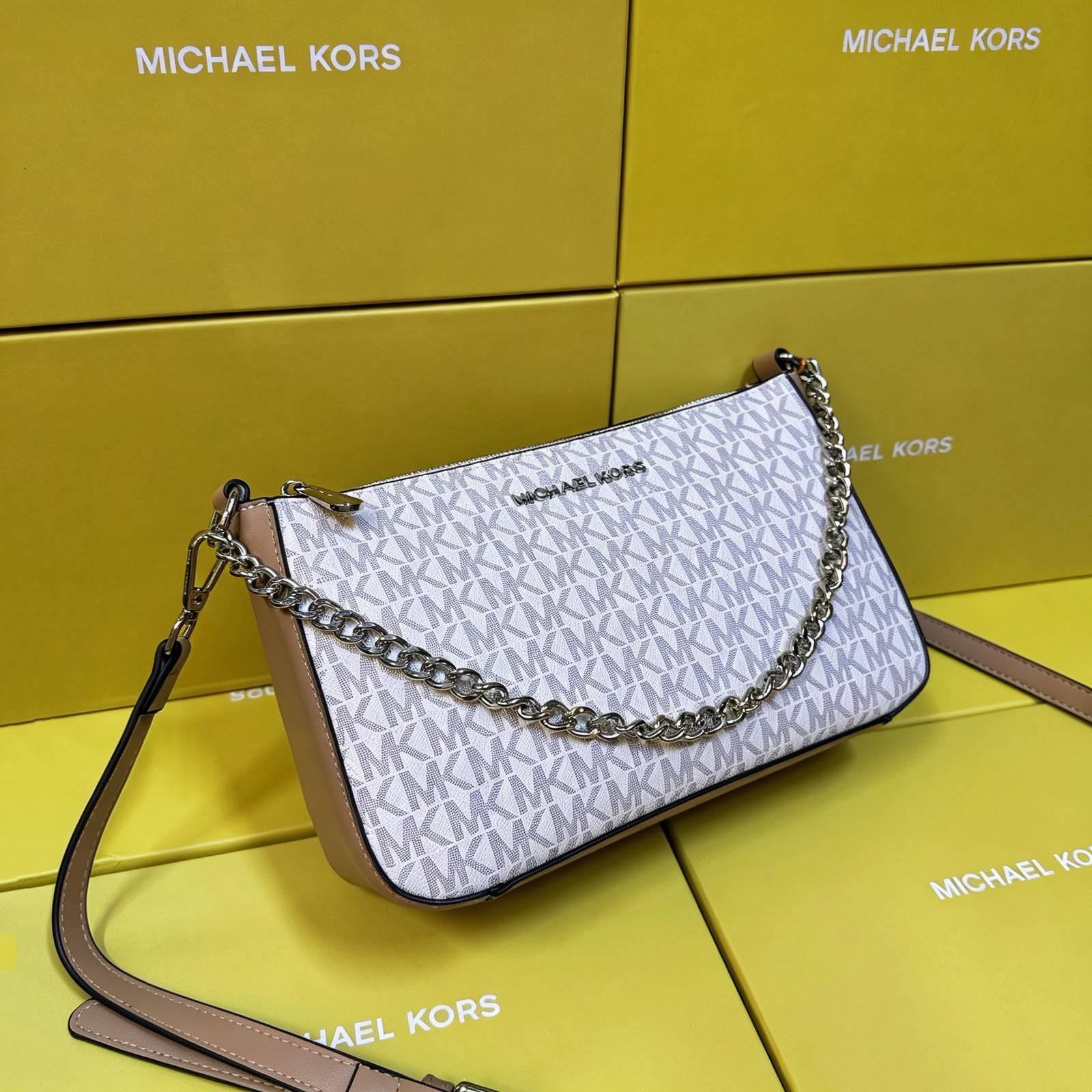 MICHAEL KORS Chain Strap Signature Shoulder Bag 25 cm