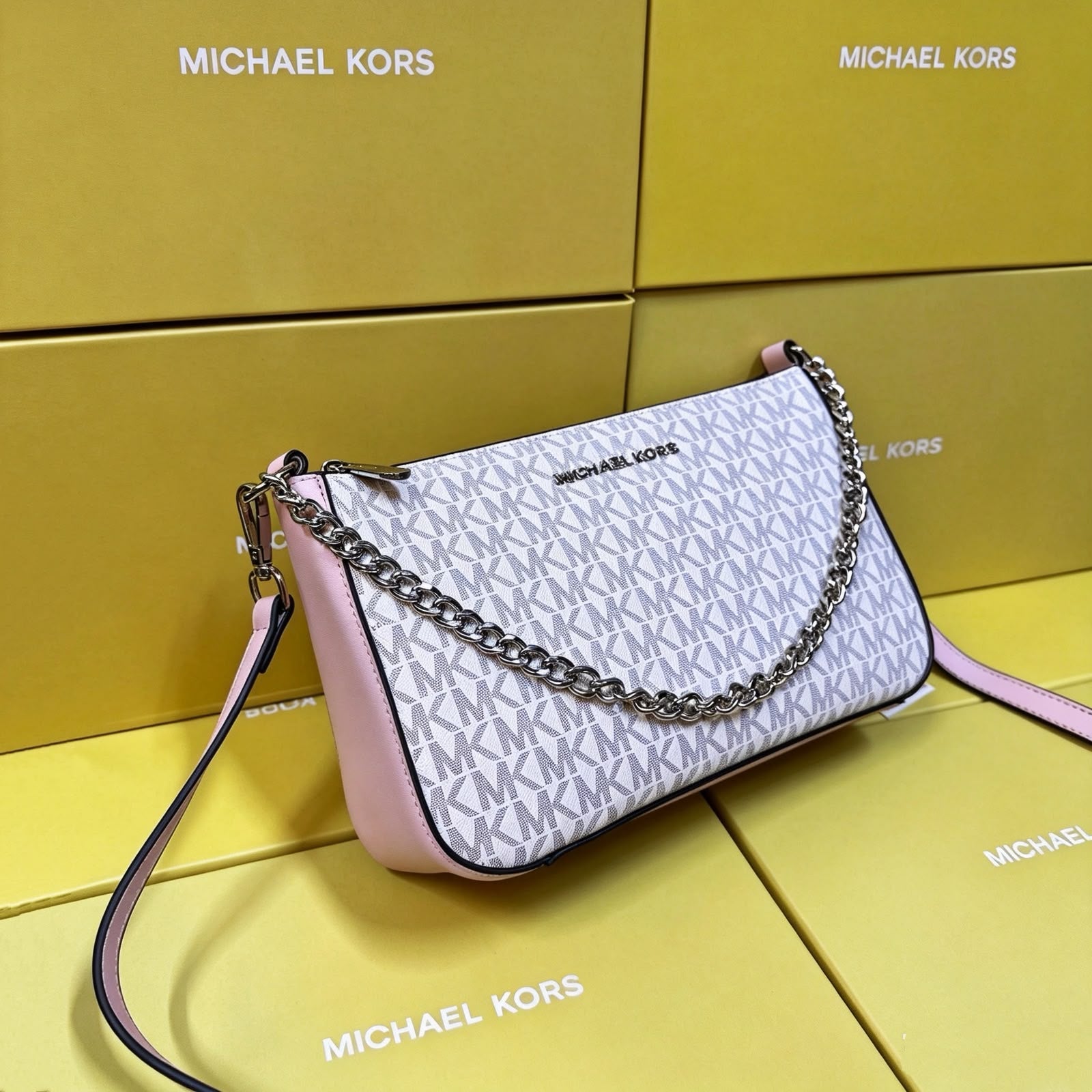 MICHAEL KORS Chain Strap Signature Shoulder Bag 25 cm