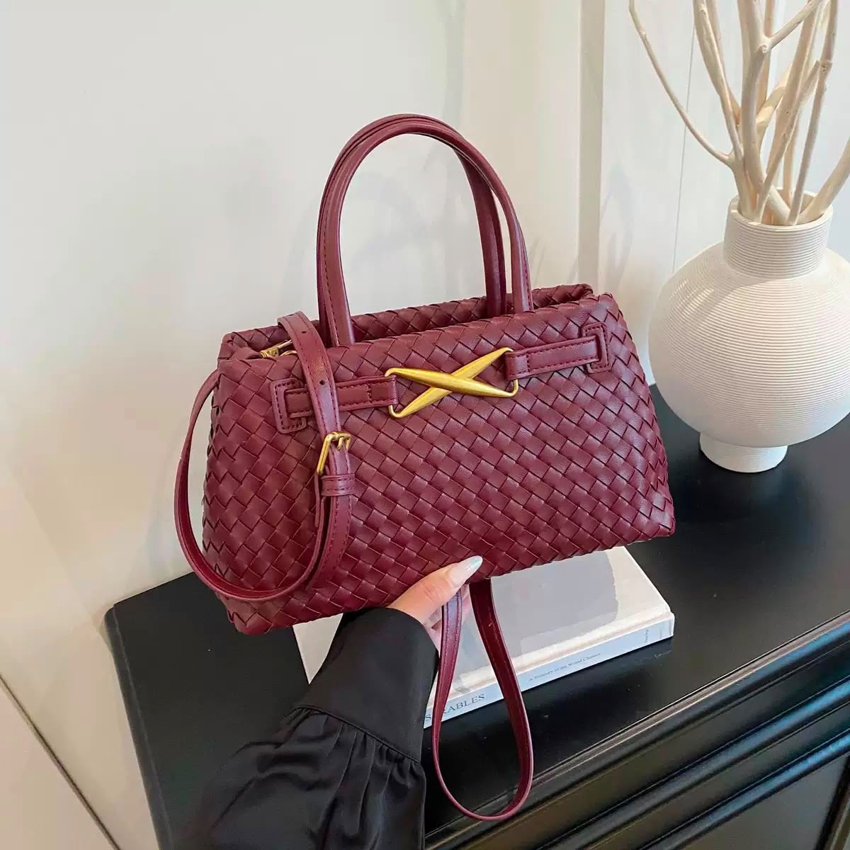 BOTTEGA Woven Leather Top Handle Tote — 29 cm | 7 Colors Without Box