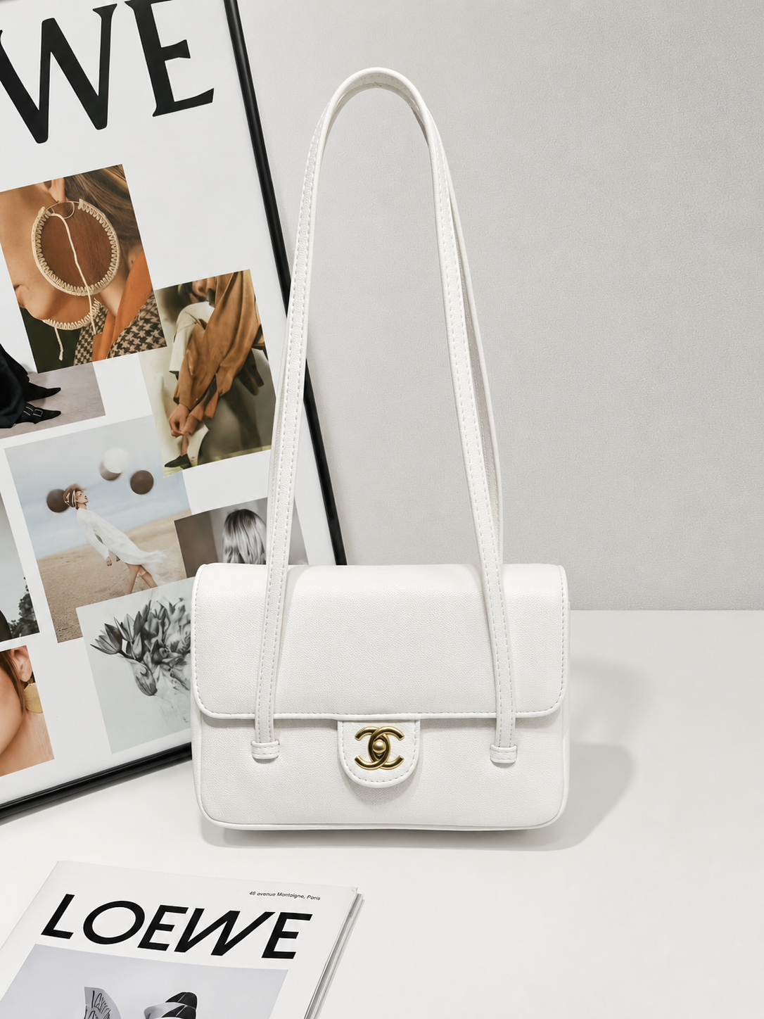 CHANEL Double-Strap Flap Bag 22 cm With Box