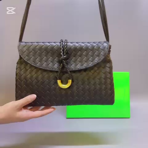 Bottega Woven Crossbody Bag — 27 cm | 9 Colors With Box